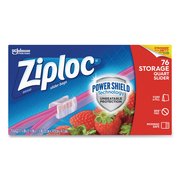 ZIPLOC Slider Storage Bags, 1 qt, 5.88" x 7.88", Clear, PK9 662102